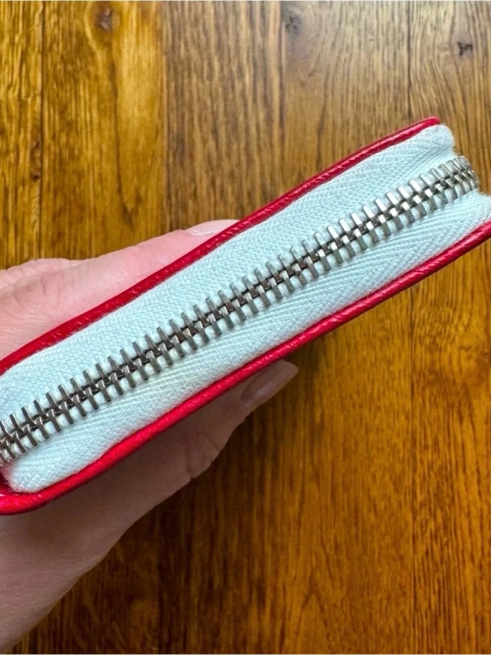 Balenciaga Multicolor Striped Leather Zip Wallet - Green/Orange/Blue/Red